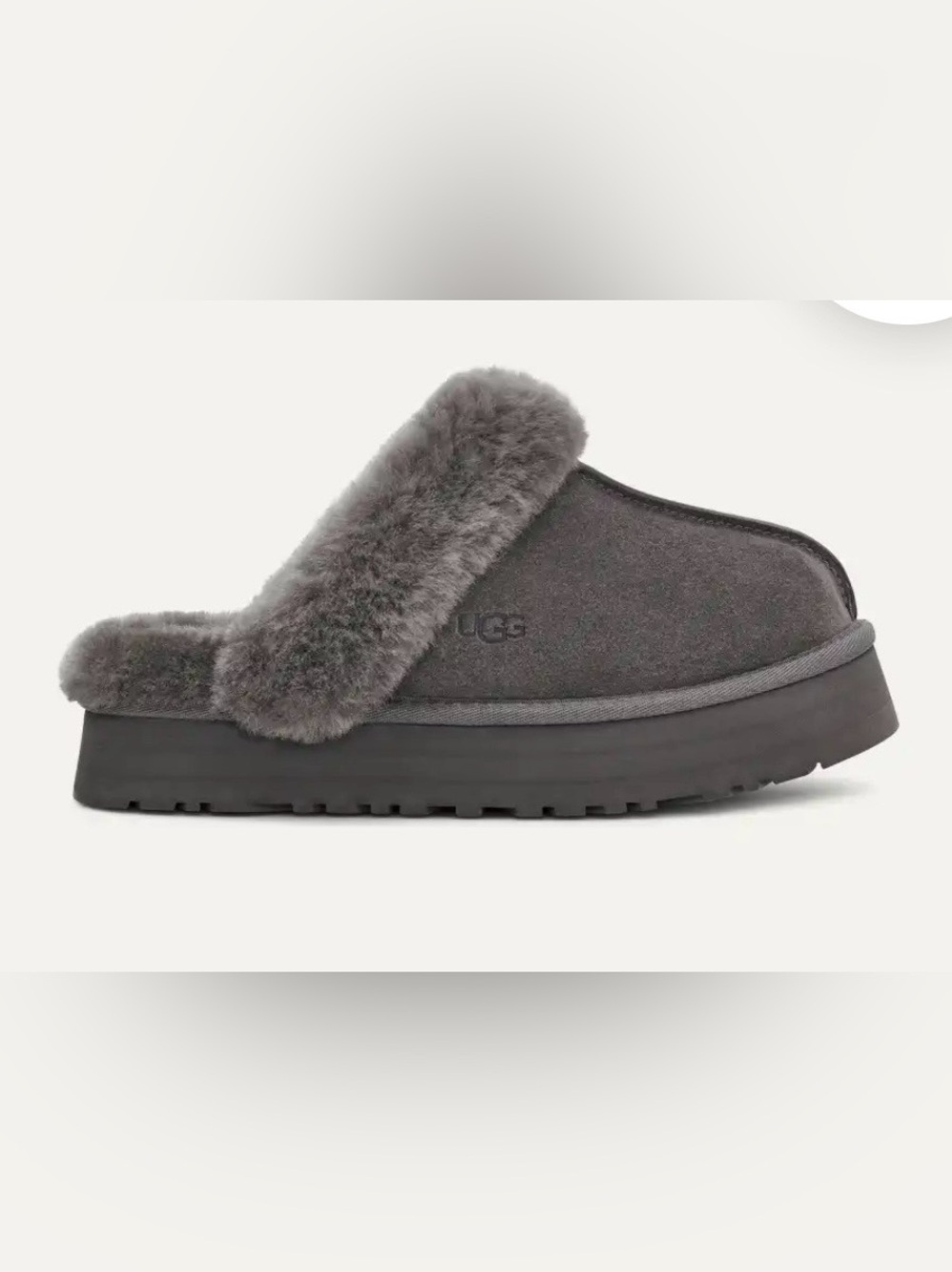 UGG Fluff Slide Mule - Charcoal